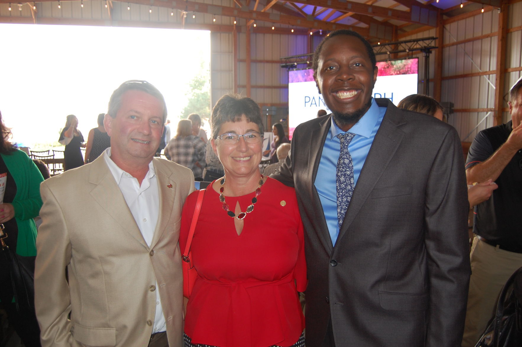 Scott Kinzy, ISU President Terri Goss Kinzy, Brandon Thornton